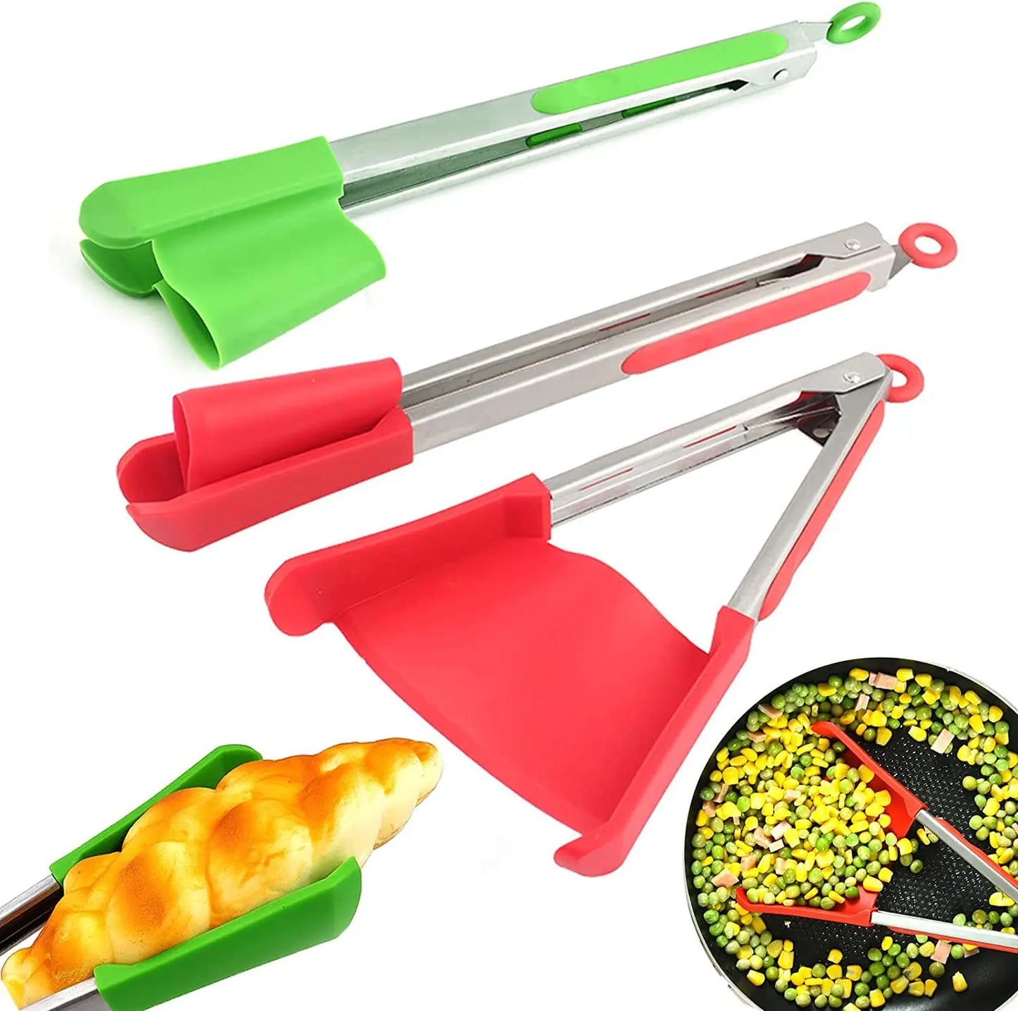 2 in 1 Kitchen Spatula and Tongs