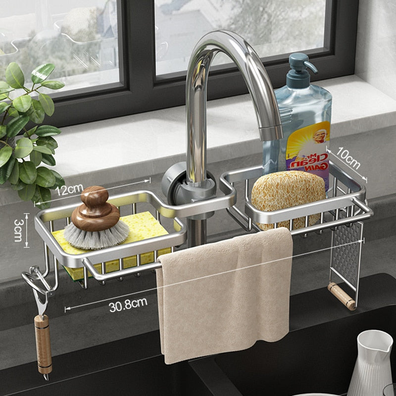 Culinary Home Craft Space Aluminum Sink Drain Rack
